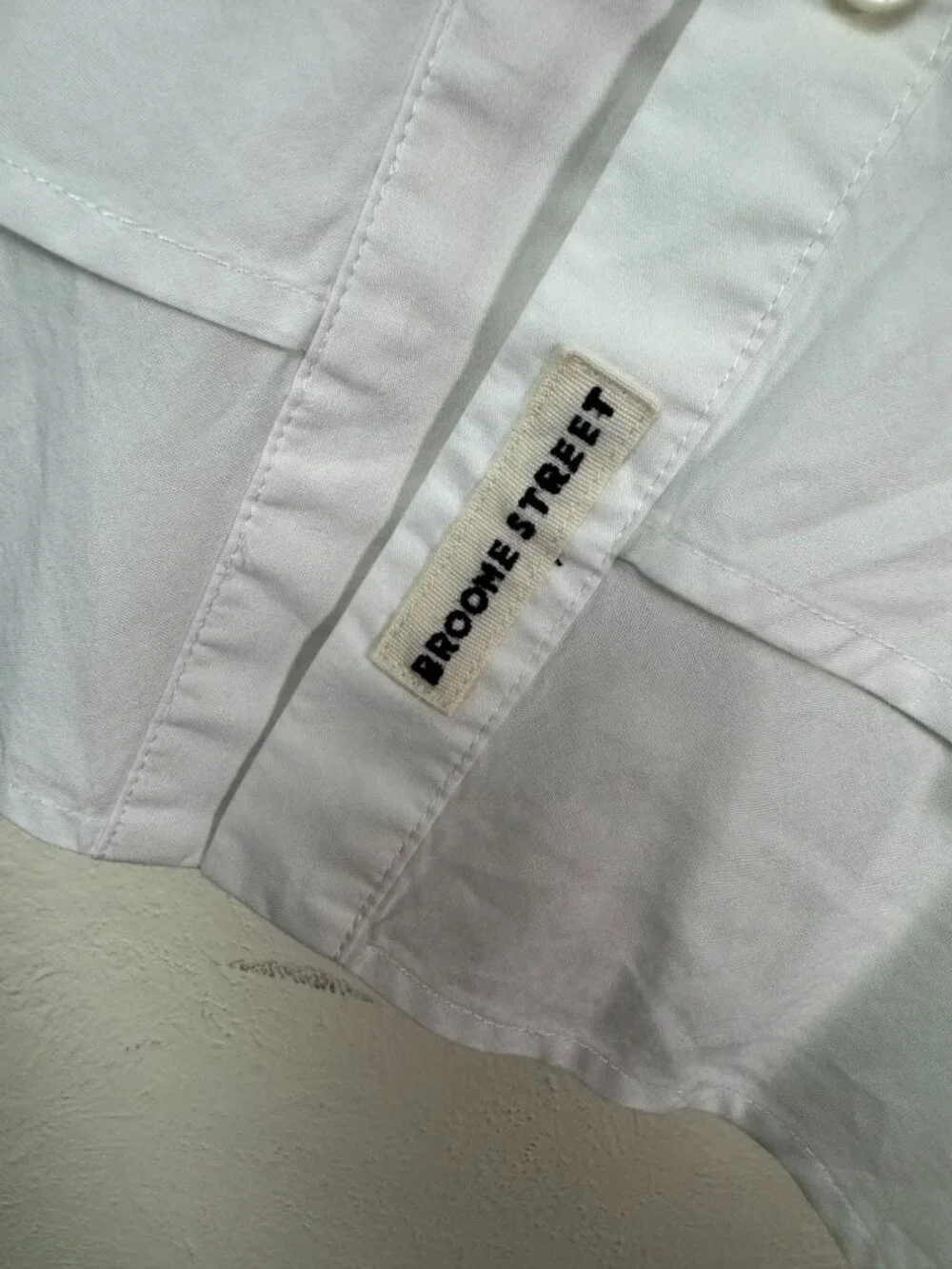 Kate Spade Broome Street White Button Up Shirt Sz Large 100% Cotton Long Sleeve